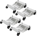GarveeHome Car Wheel Dolly, 6000LBS Load Bearing Car Dolly Set of 4, Heavy-Duty Vehicle Dolly for Moving Cars, Trucks, Trailers, Motorcycles and Boats, Silver