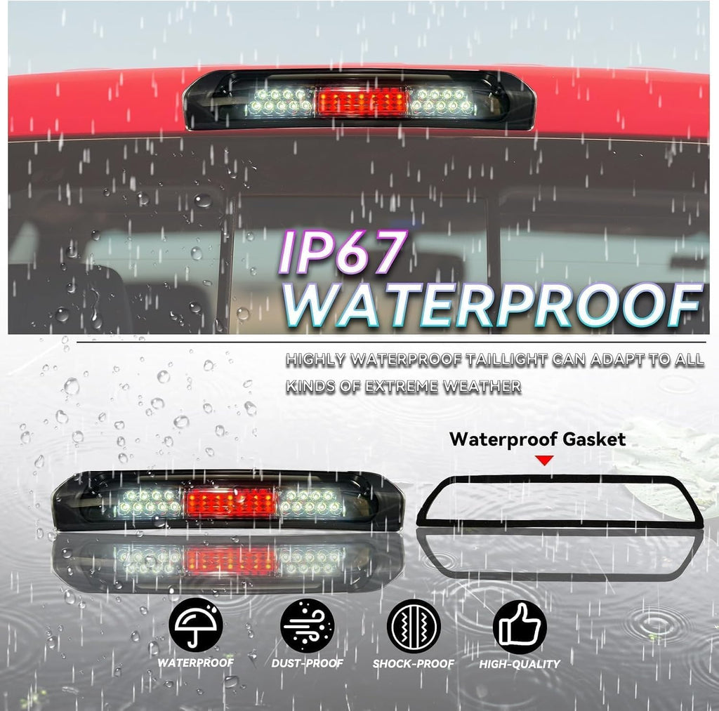 All-in-one LED 3rd Third Brake Light Cargo Light Upgraded Version High Mount Stop Light for 2002-2008 Dodge Ram 1500, 2003-2009 Dodge Ram 2500 3500.