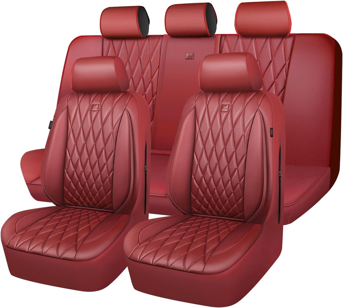 car pass piping luxury faux leather seat covers, main product view