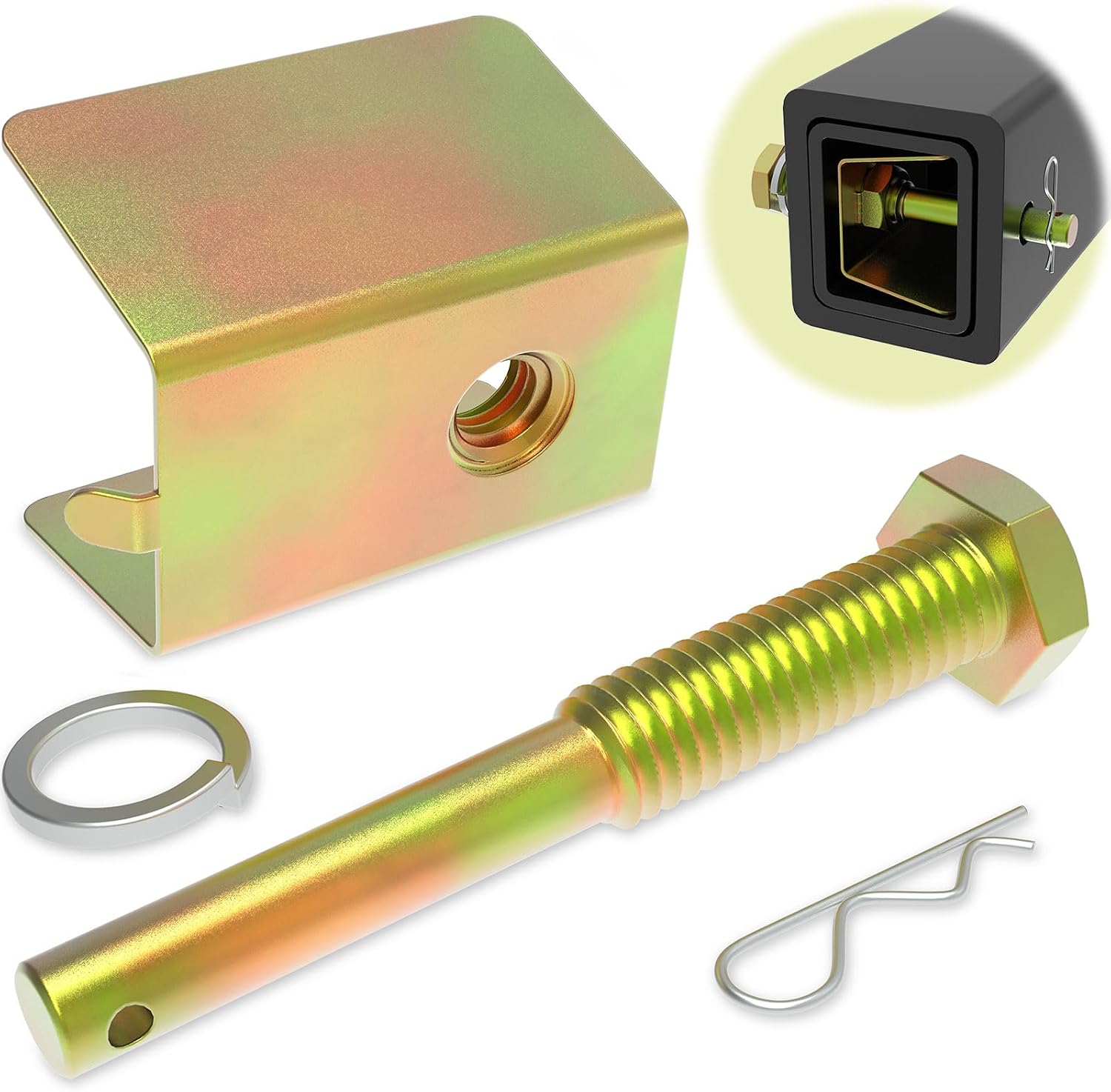 Anti-Rattle Hitch Pin Shim Device,Fits 2-Inch Receiver,1/2-In Hole