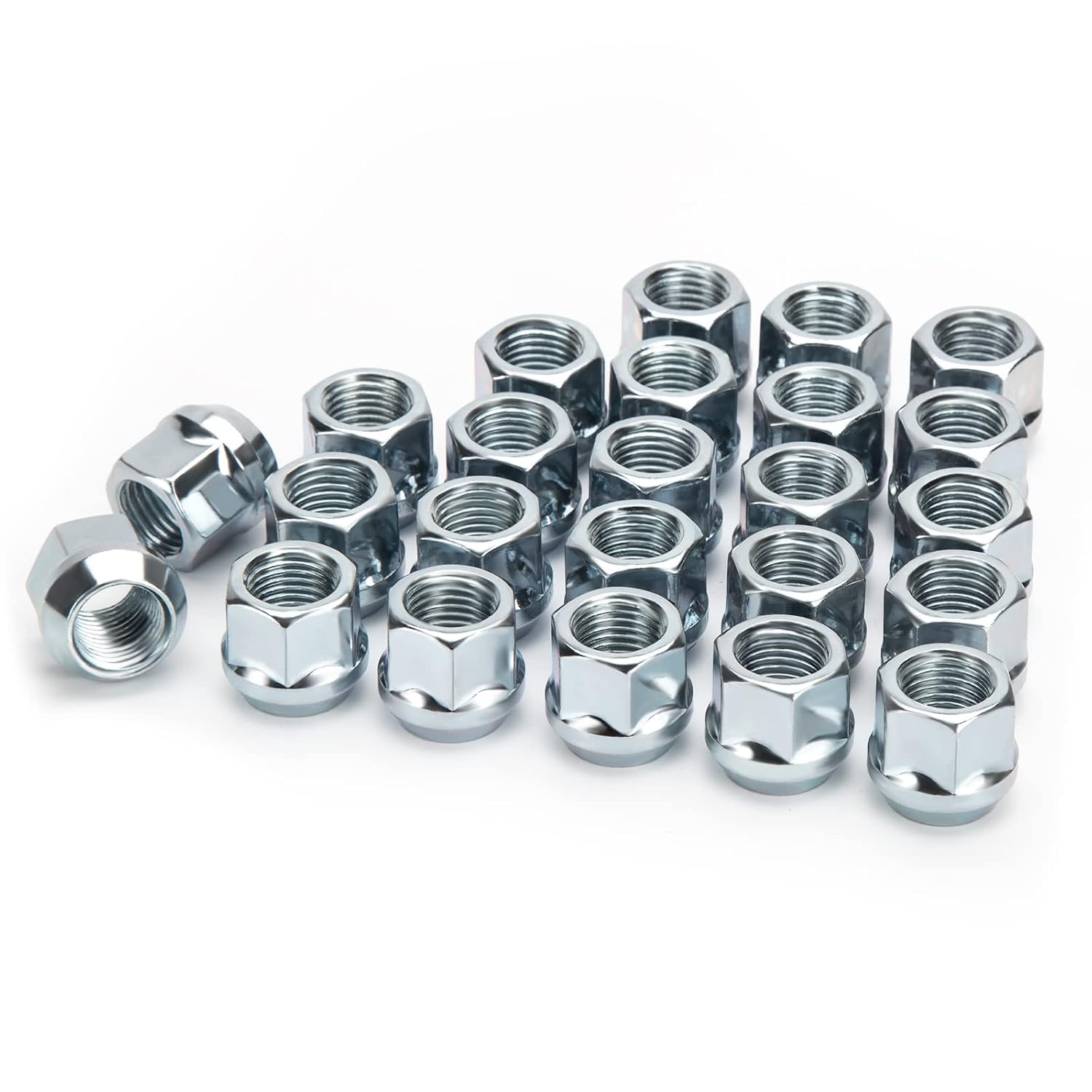KSP M14X1.5 Open End Acorn Bulge Wheel Lug Nuts, Zinc Finish, 3/4"(19mm) Hex 0.84”(21mm) Height Conical Seat 60 Degree for Truck/Tuner Aftermarket Rims Pack 24 pcs, 1 Year Support