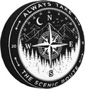 Aways Take Adventure Compass Spare Tire Cover Universal Wheel Cover Waterproof Dust-Proof Tire Protector with Adjustable Buckle Strap for Trailer RV SUV All Vehicle 17 inch