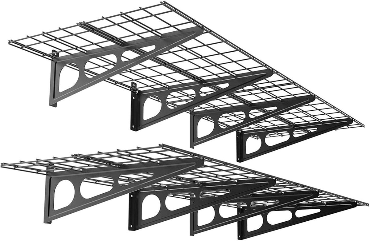FLEXIMOUNTS 2-Pack 2x6ft Garage Shelving 24-inch-by-72-inch Wall Shelf Garage