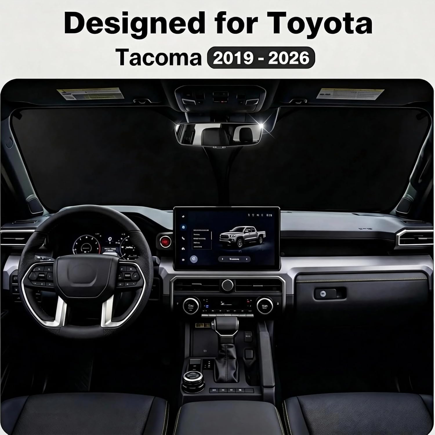 for Dodge RAM 2019-2025 2026 - Sunshade for Ultimate Heat & UV Protection, Foldable Front Windshield Sun Shade for RAM1500 2Dr RegularCab 4Dr QuadCab CrewCab MegaCab Pickup Sun Visor Car Accessories
