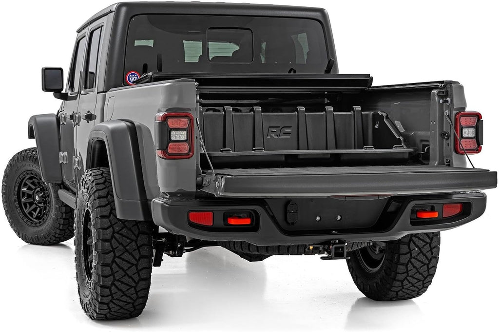 Rough Country 48" Slide-Out Truck Bed Cargo Box - Heavy-Duty, Weather-Resistant Truck Organizer for Compact Beds, Easy Tailgate Access