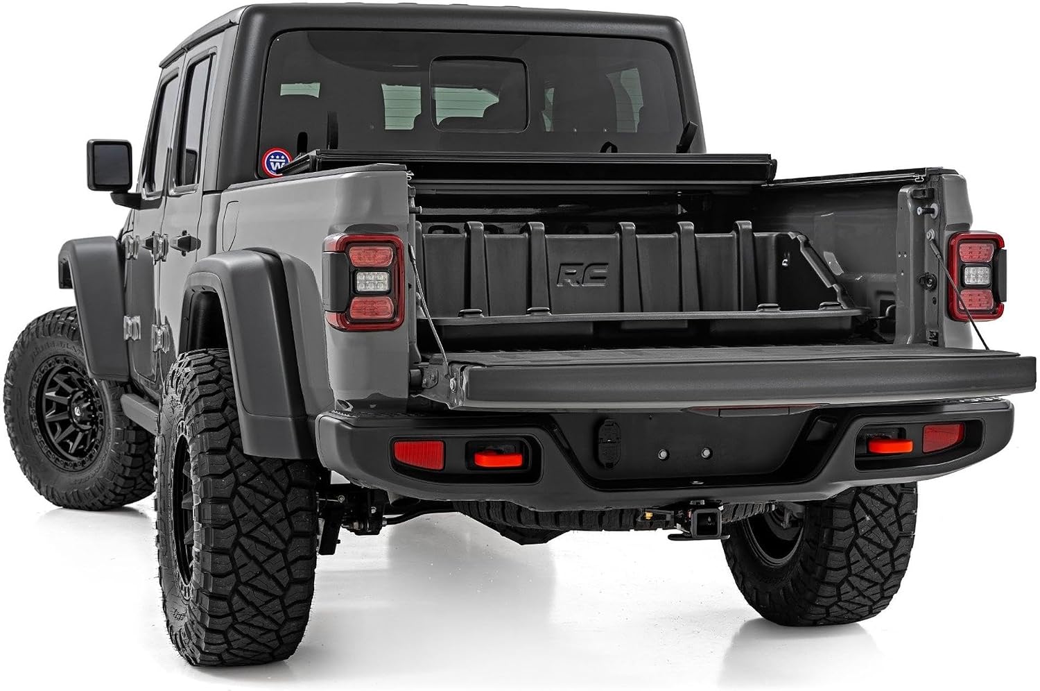 Rough Country 48" Slide-Out Truck Bed Cargo Box - Heavy-Duty, Weather-Resistant Truck Organizer for Compact Beds, Easy Tailgate Access