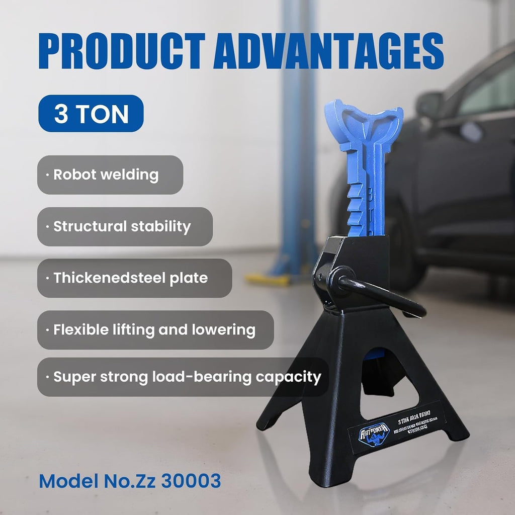 ANTPOWER Jack Stands 3 Ton (6,600 LBs) Heavy Duty Car Jacks Stand,11.2"-16.8" Adjustable Height for Lifting Automotive Small SUV, Pickup 1 Pair