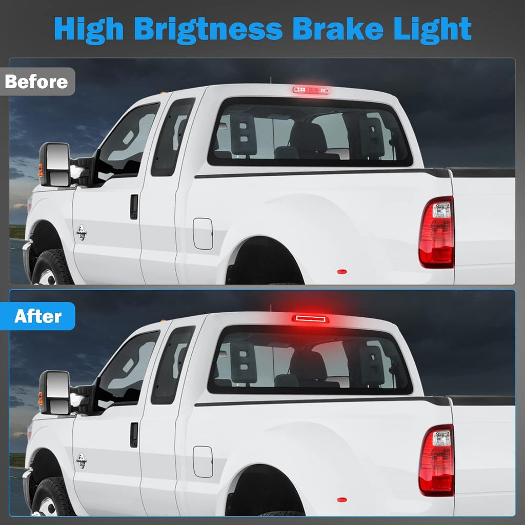Third Brake Light Compatible with 1999-2016 Ford F250 F350 Super Duty 3rd Brake Light LED Accessories F450 F550 95-03 Ranger Tail Cab Cargo Light High Mount Stop Light