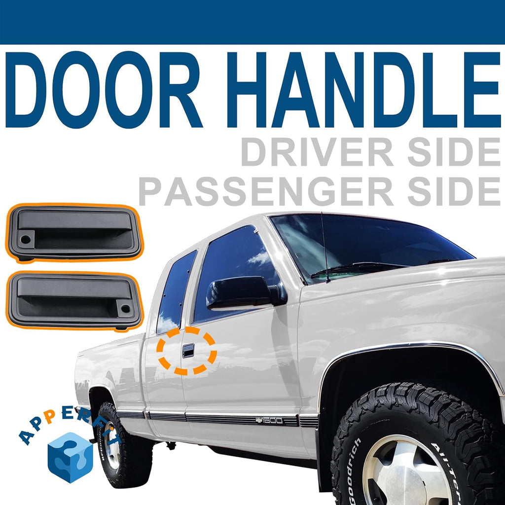 APPERFiT All Metal Exterior Door Handle Front Compatible with 1995-2000 Chevrolet Chevy/GMC OBS Truck C1500 C2500 C3500 K1500 K2500 K3500 Suburban Tahoe Yukon 15742229 15742230