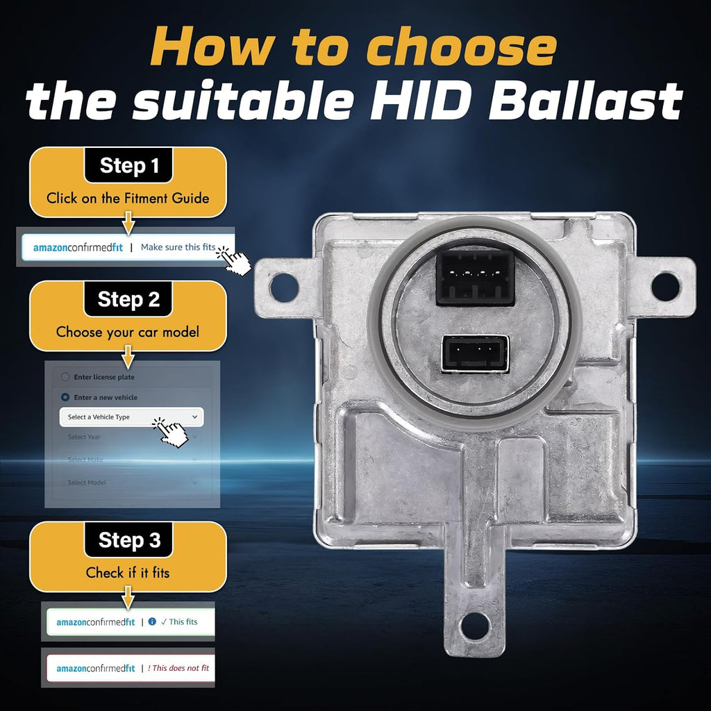 HID Headlight Ballast Control Unit - Compatible with VW Jetta 2012-2018 Passat CC Tiguan Golf GTI Touareg & Audi Q5 2008-2017 A3 A4 A5 A6 Q3 Q7 Replace# 8K0941597E 8K0941597 W003T22071