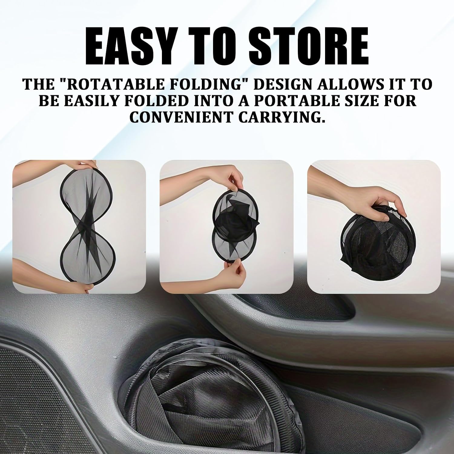 2PCS Car Window Sun Shades, Side Window UV Protection Cover with Suction Cups, Baby Kids Privacy Mesh Heat Blocker, Auto Sunshade for Cars Trucks SUV Glare Reduction Interior Accessories