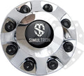 Front Chrome Plated ABS Center Hubcap for 2011-Newer GMC/Chevrolet 3500HD Dually