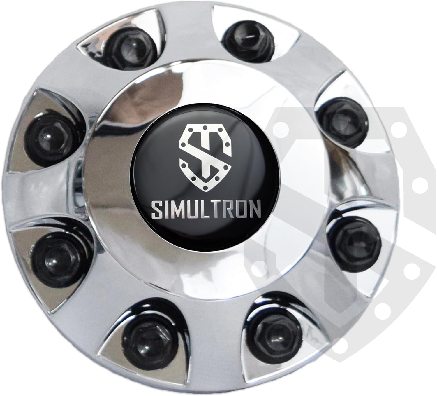 Front Chrome Plated ABS Center Hubcap for 2011-Newer GMC/Chevrolet 3500HD Dually