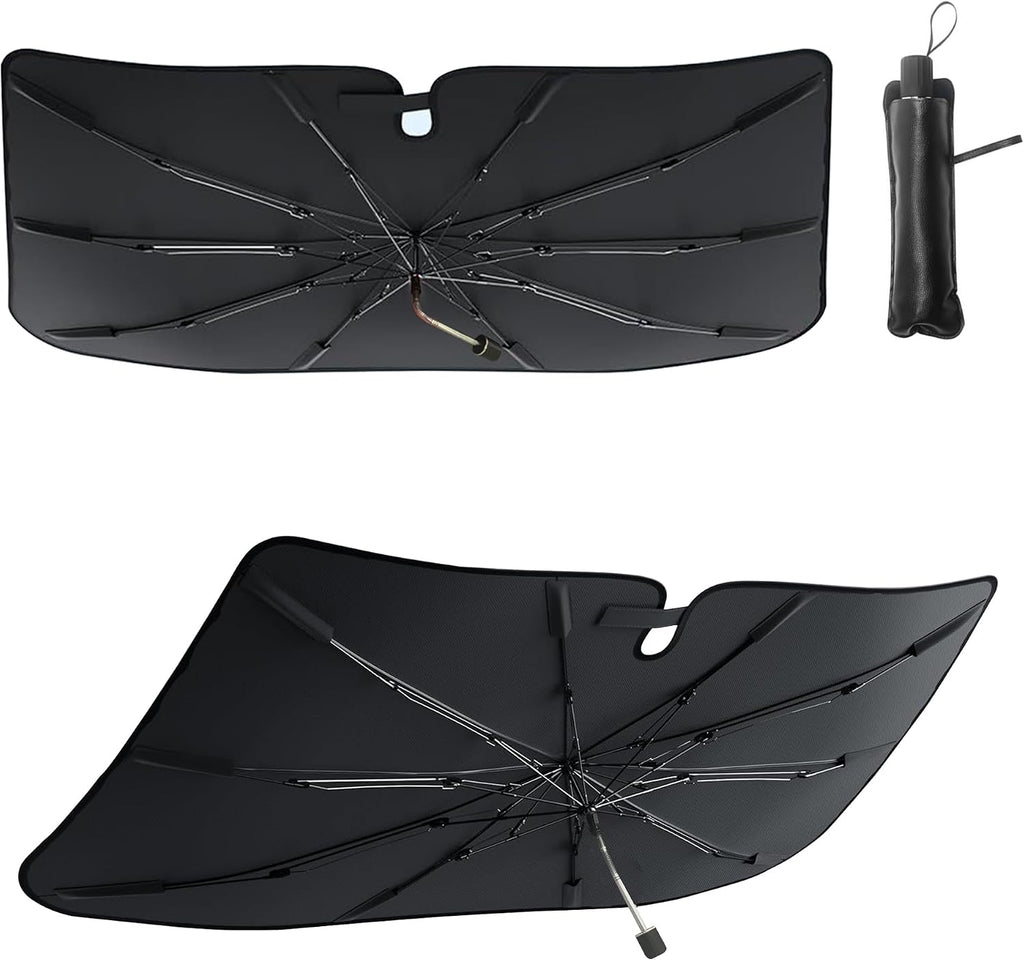 Windshield Sun Shade Umbrella, Portable Foldable, Spring Structure Wind Shield