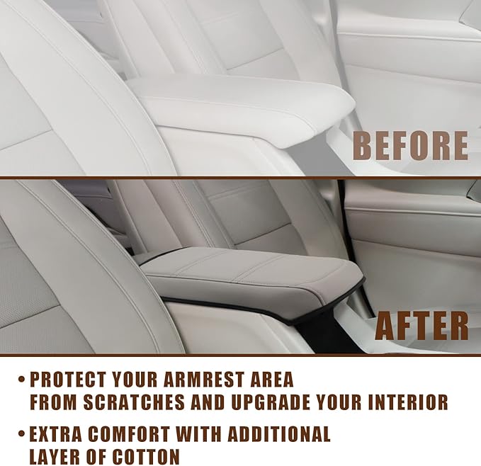 Muslogy for Acadia 2017-2023 Center Console Pad Armrest Seat Box Cover Vegan - Image 6