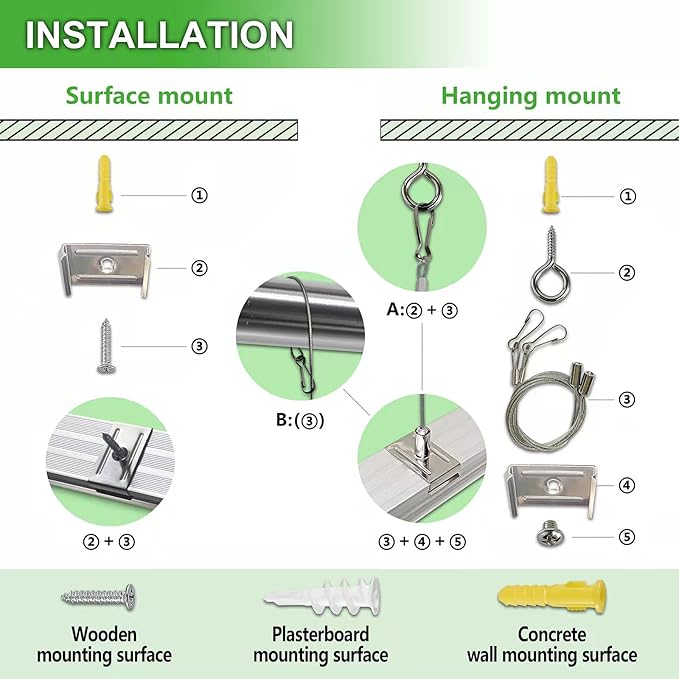 8Pack 8FT LED Shop Light Garage Light, 100W 6000K White Light 15000LM Super