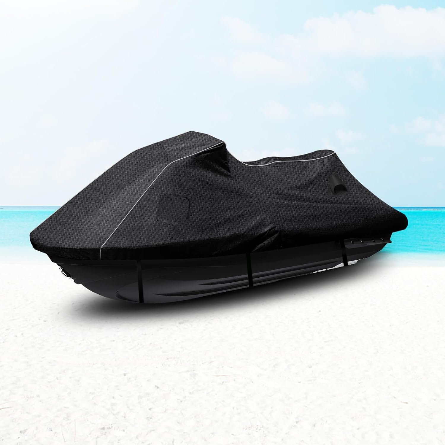 Waterproof Jet Ski Cover for Yamaha 2019-2025 FX SVHO/FX HO OEM Model | 600D Oxford UV-Proof Jetski Waverunner Covers, Trailerable Jetski Cover with Air Vents, Reflective Strips
