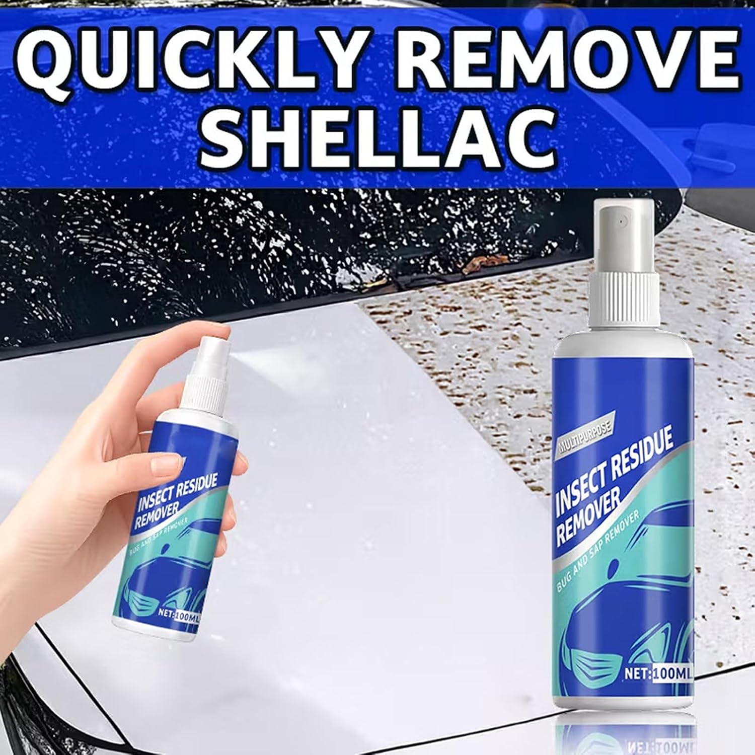 Tree Sap Remover for Vehicles, 2 Bottles 100ml Each for Car Paint Upkeep, Garage Storage and Between Wash Upkeep for Daily Exterior Use