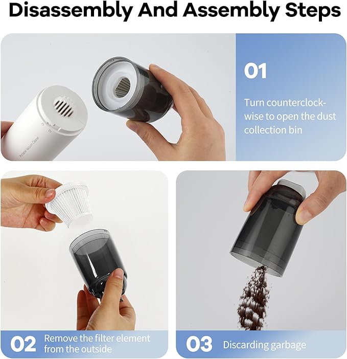 Mini Vacuum Cleaner Cordless, Portable Keyboard Vacuum Cleaner, Wireless - Image 7