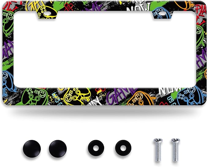 Game License Plate Frame Gamepad License Plate Holder by NEWCOCO