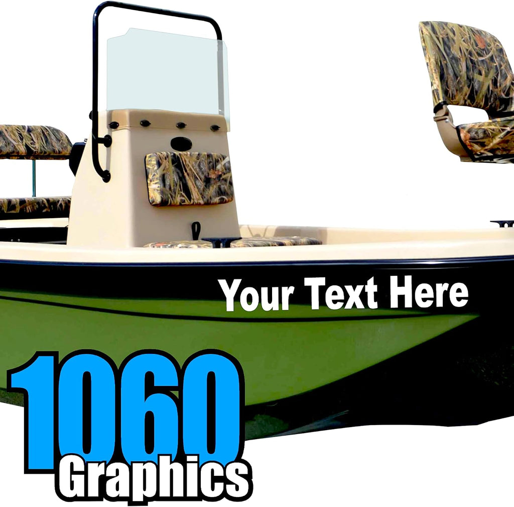 Custom Vinyl Boat Numbers & Letters (Two Decals)
