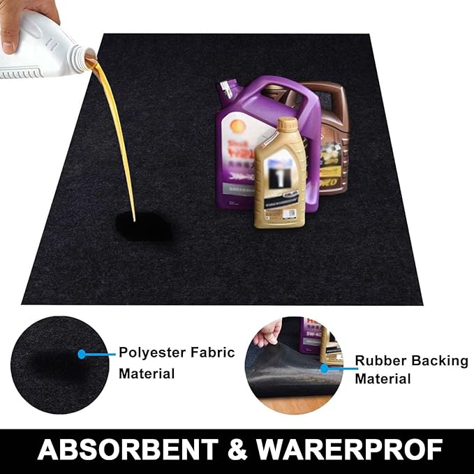 AiBOB Oil Spill Mat, 36 X 60 inches, Garage Floor Mat Under Car, Waterproof - Image 2