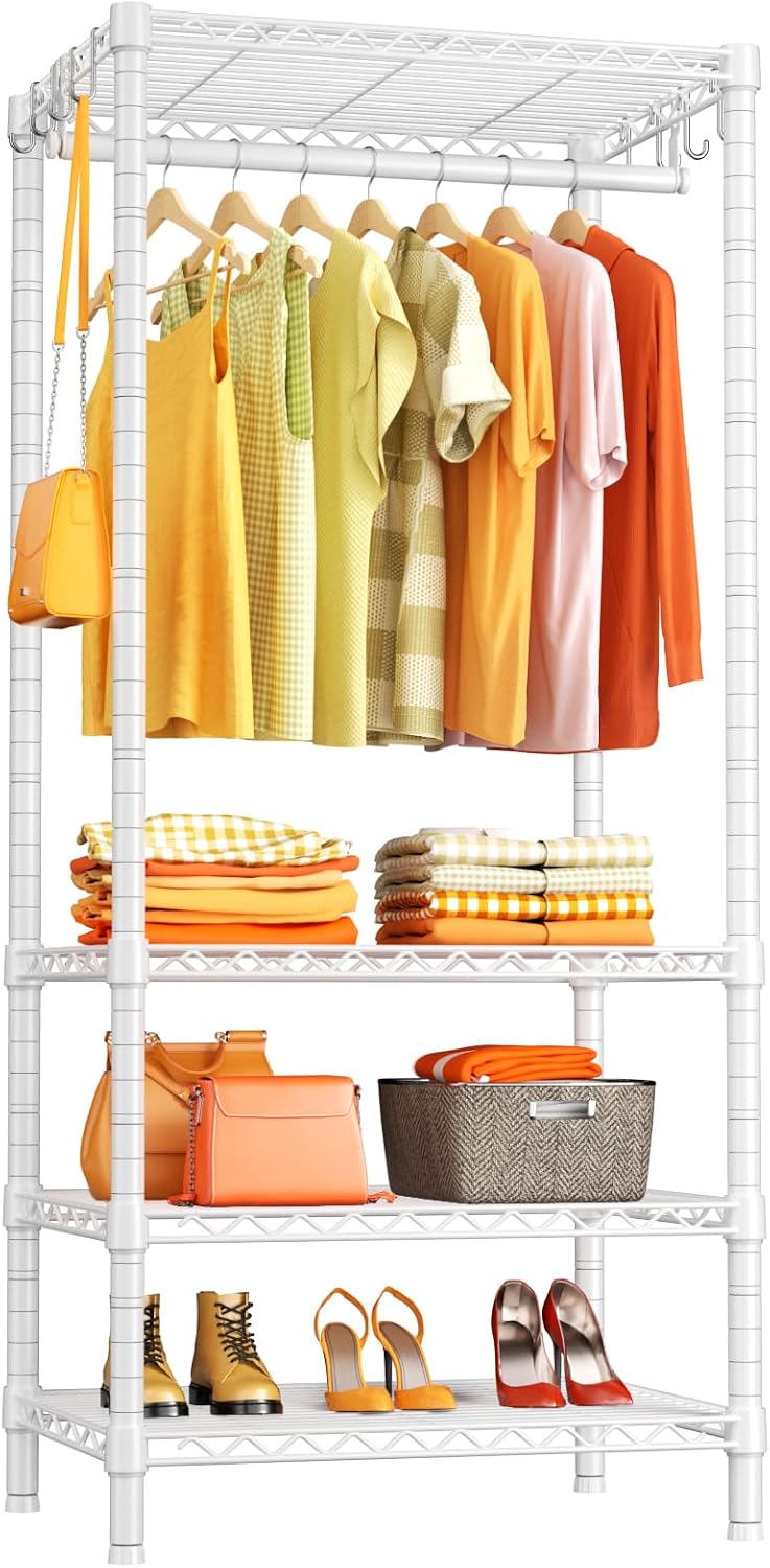 ulif h4 mini portable closet, 4 tiers freestanding, main product view