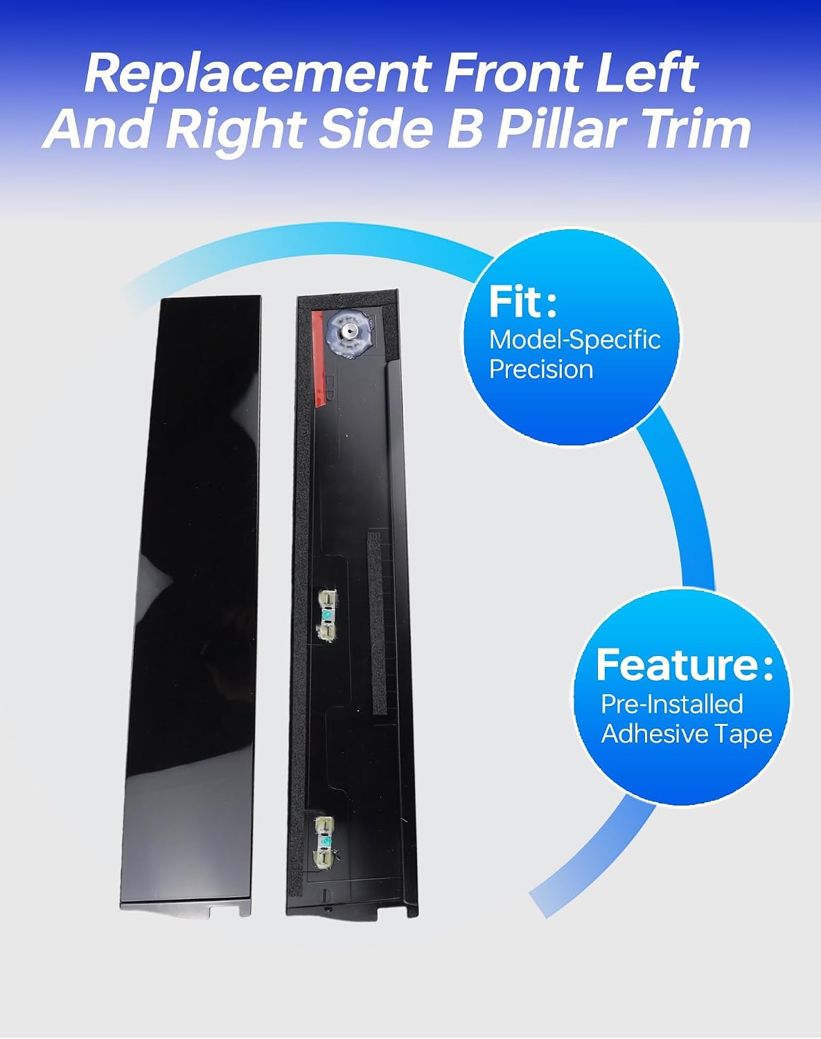 Flecto Door Molding Set, Left & Right, Door Molding Trim, Compatible with Cadillac Escalade/ESV, Chevy Suburban/3500 HD, Tahoe, GMC Yukon/XL, 2015-2020 Models, Window Trim Molding 926-242,926-241
