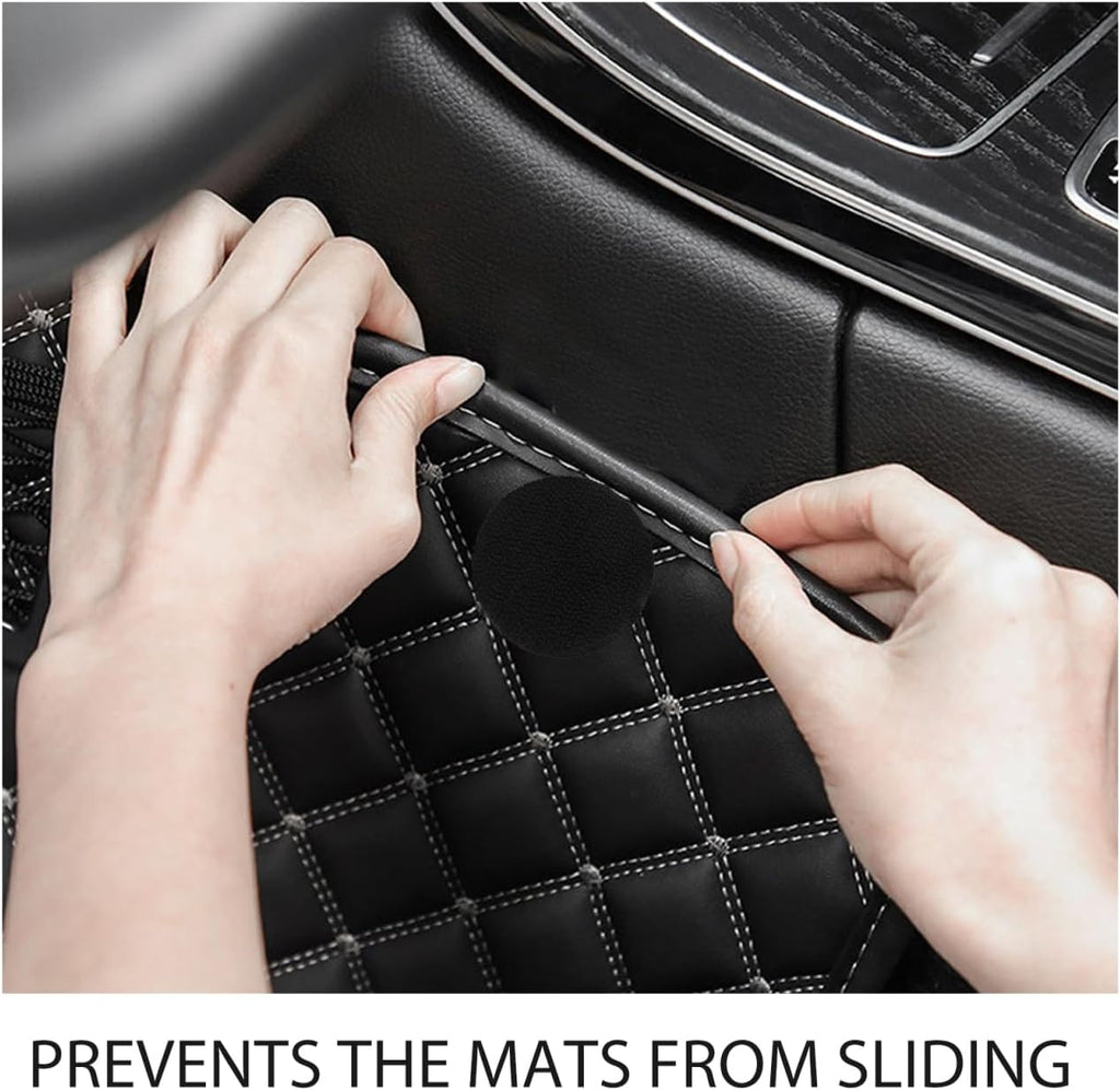 STOBAZA 20 Pairs Car Foot Pad Fixers with Self Adhesive Dual Lock Invisible Non Slip Auto Carpet Grippers for Secure Floor Mat Fixing
