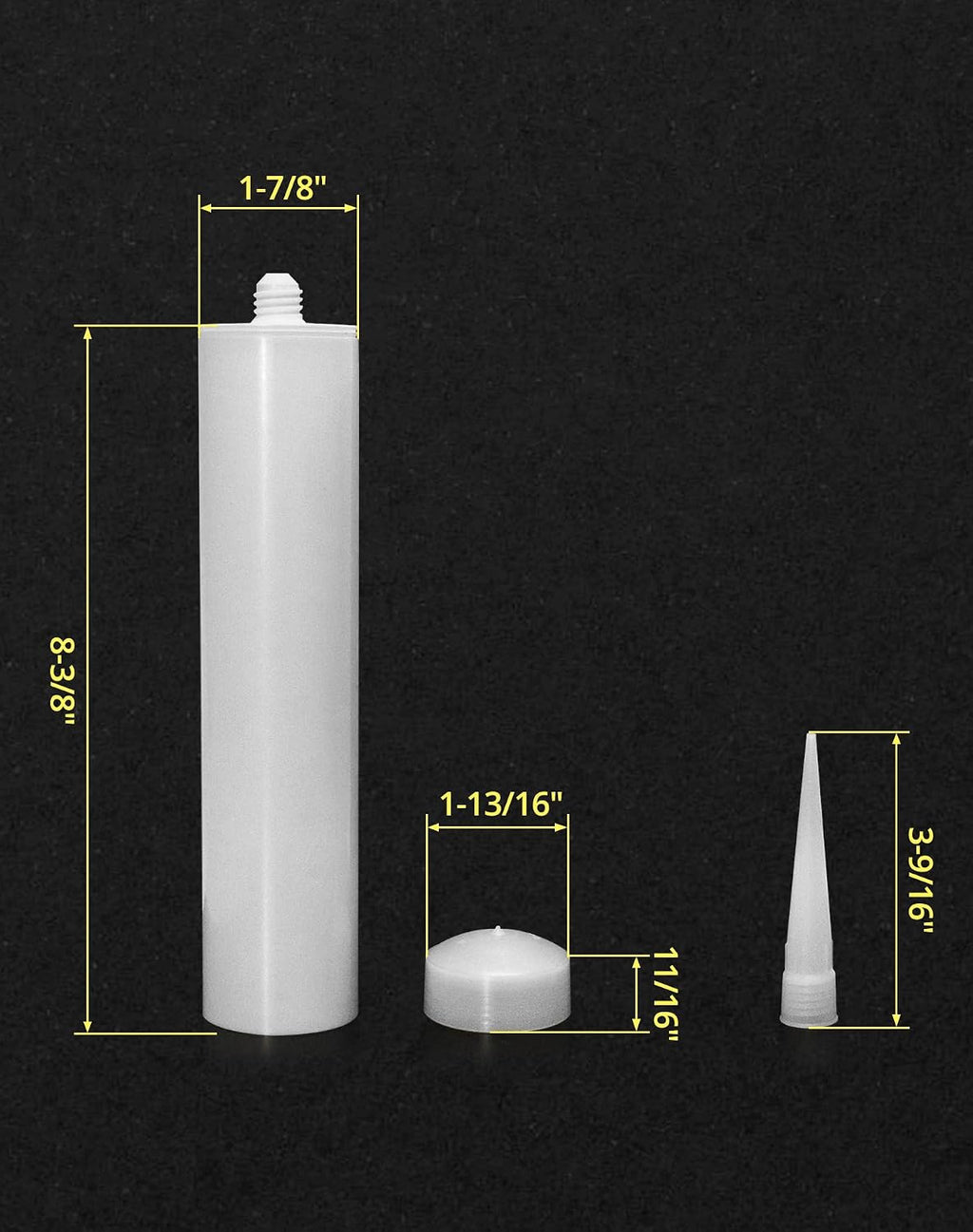 qwork empty caulk tube, 20 pack 10 oz., package contents