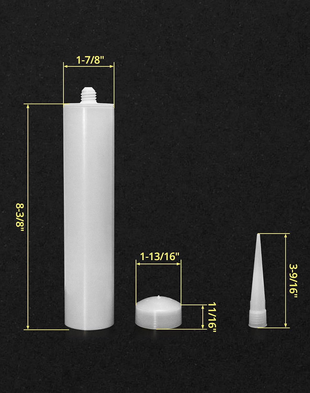 qwork empty caulk tube, 20 pack 10 oz., package contents