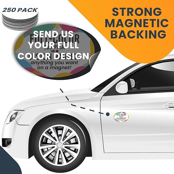 Magnet Me Up Customizable Magnet Pack, Oval Magnetic Decal, Advertising - Image 7