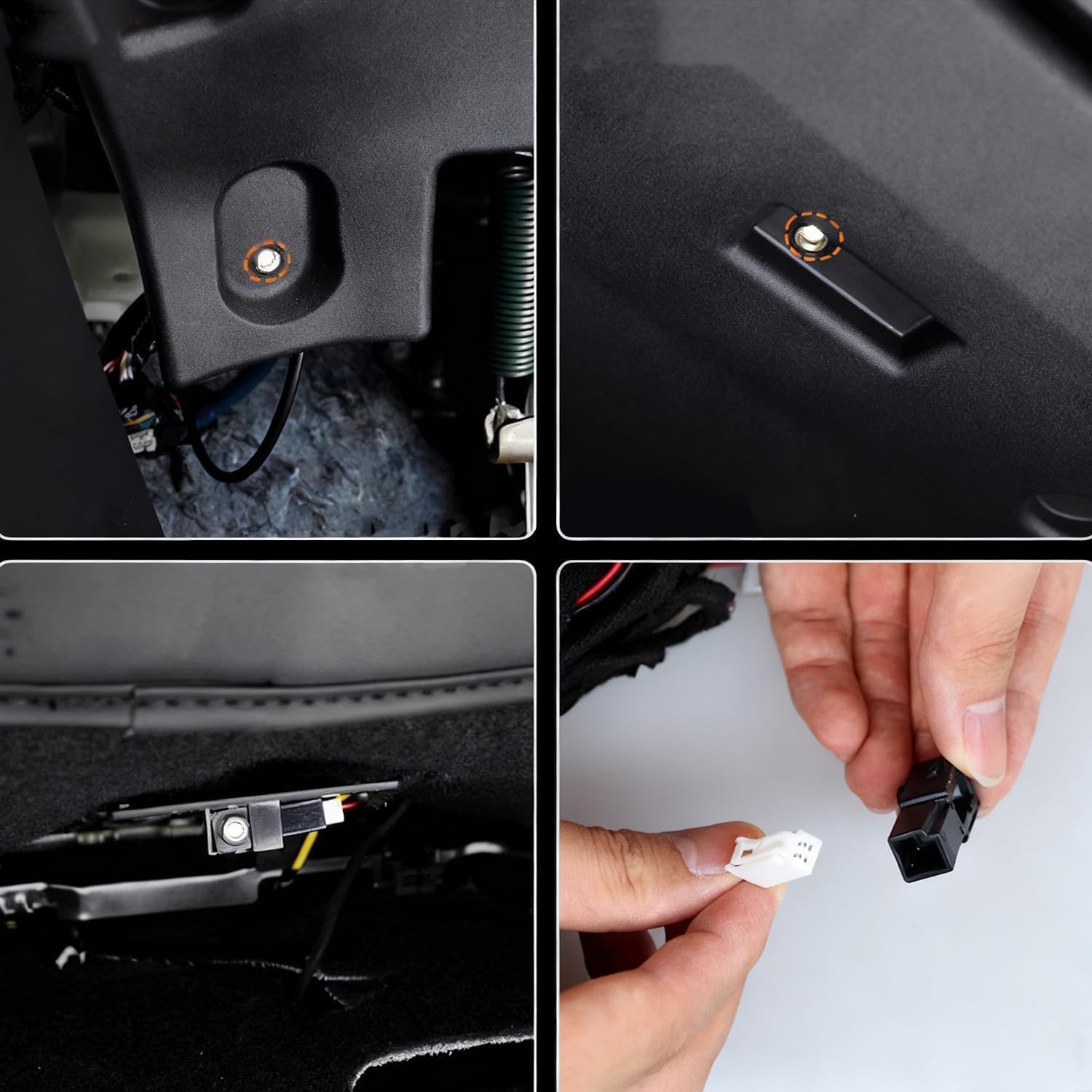 L2R for Toyota Land Cruiser Prado 250 LC250 (2024-2026) Under Dash LED Footwell Ambient Light Kit Multicolor ABS Car Interior Accessories 4 PCS (White)