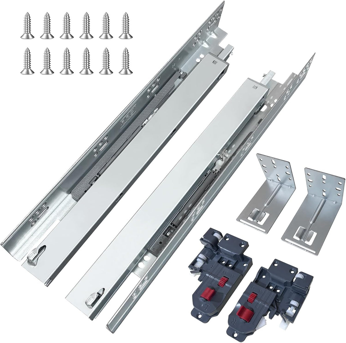 21 inch undermount soft close drawer slides full, main product view