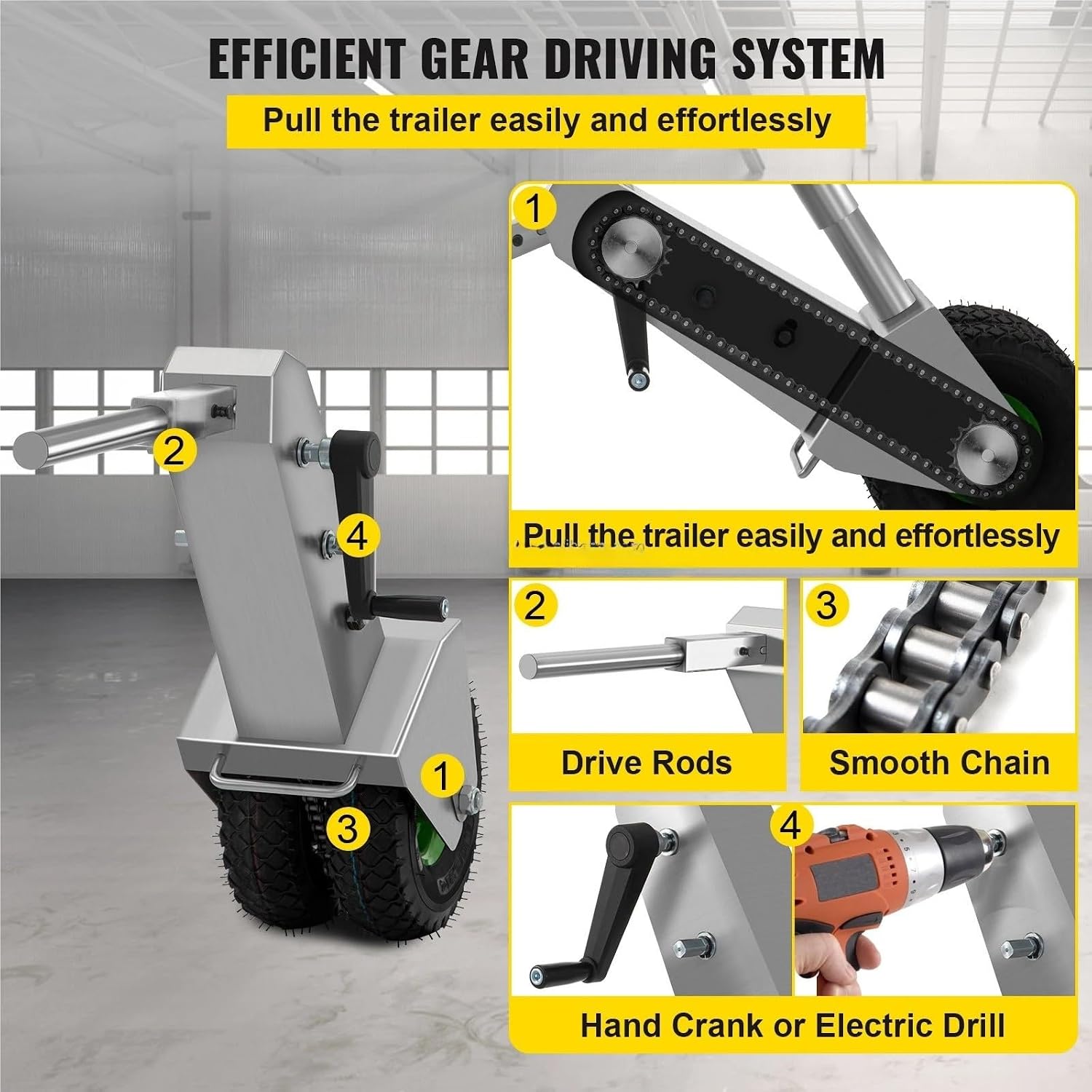 Car Moving Dolly 10000 lb Manual Trailer Dolly for Car RV Boat Travel Trailers Heavy-Duty Trailer Jack Mover Car Mover
