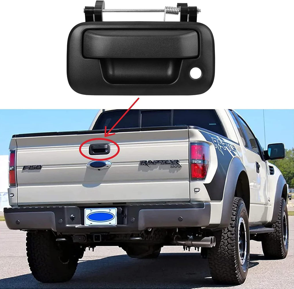 Tailgate Handle Latch Compatible with 2004-2016 Ford F150 F250 F350 F450 F550 Super Duty Explorer Lobo, Lincoln Mark LT Replace# 8L3Z-9943400-AA, 79606, w/Key Hole