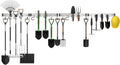 69'' Aluminum Alloy Garage Tool Organizer Hooks, Broom Holder Wall Mount