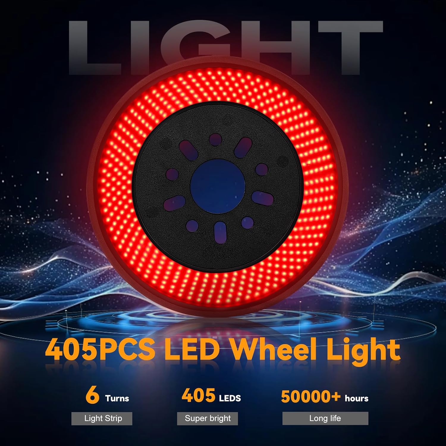 Spare Tire Brake Light for 2018-2026 Jeep Wrangler JL JLU, 405PCS LED Super Bright 3rd Third Brake Light, Plug-N-Play Wheel Lights, Rear Brake Tail Light for Jeep Wrangler JL JLU Accessories