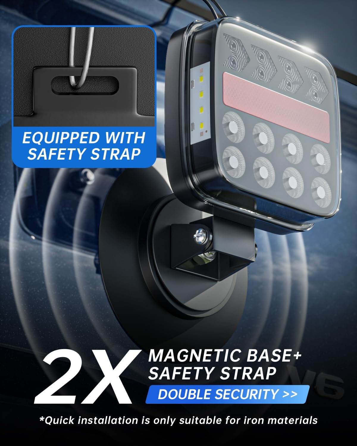wireless trailer lights usb-c magnetic tail lights upgraded shown in use