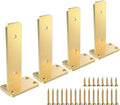 floating shelf brackets upgraded, 10 inch, gold heavy, main product view