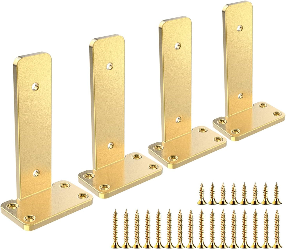 floating shelf brackets upgraded, 10 inch, gold heavy, main product view