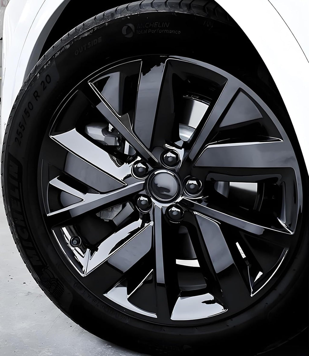 Lug Nut Covers for Nissan Pathfinder 2021-2025 2026 | Glossy finish hub decoration caps prevent rust element resistance upgrading wheel styling instantly attractive look sleeker
