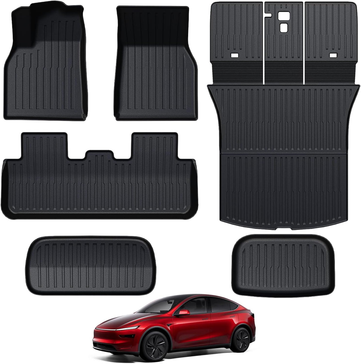 Floor Mats Set for 2025 2026 Tesla Model Y Juniper Accessories, Full Coverage