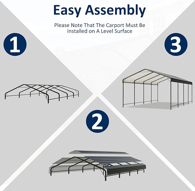 10x15 Metal Carport Carports - Image 4