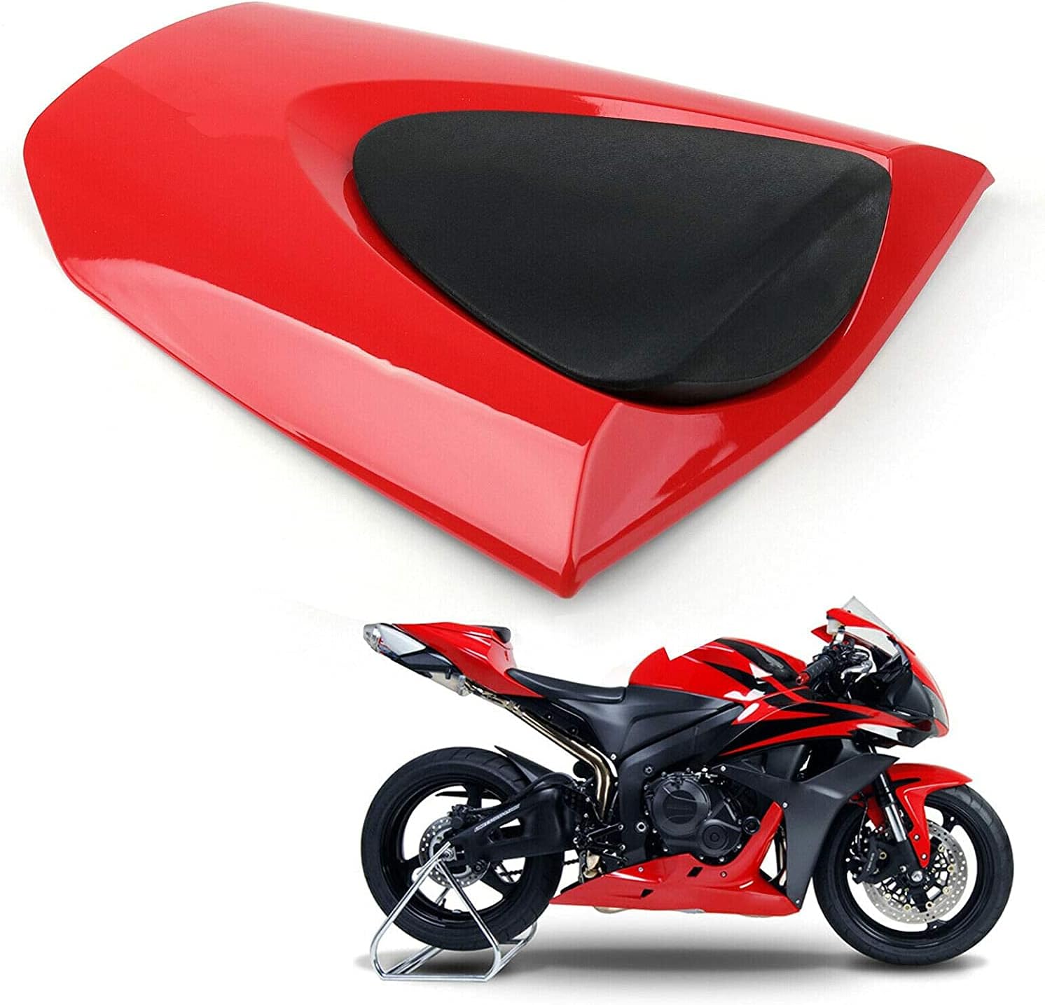 Motorcycle Rear Seat Cowl Tail Cover Fit for Honda CBR600RR F5 2007-2020 08 09 10 11 12 13 14 15 16 17 18 Fairing Cowl Back Cover (Red)