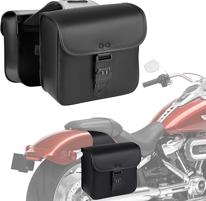 Nomad Leather Motorcycle Saddlebags Quick-Easy Universal Fit Throw Over Saddle by Nomad