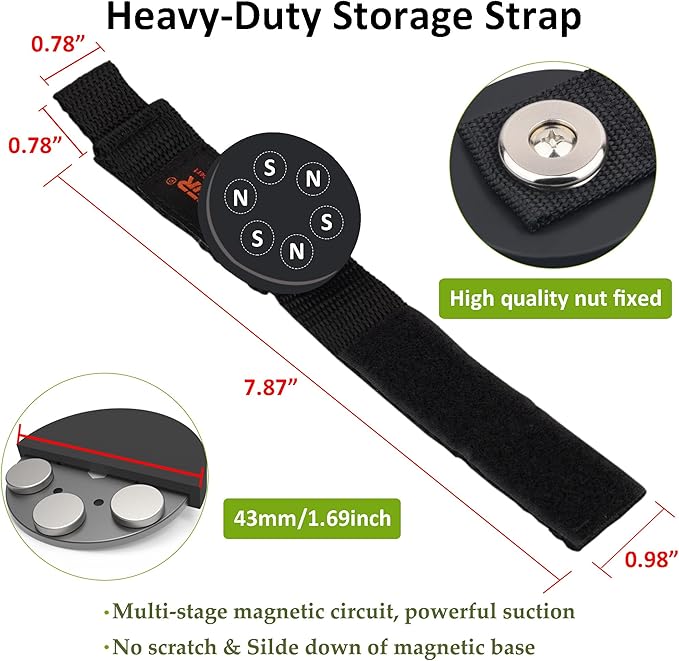 ULIBERMAGNET Strong Magnetic Storage Straps, Heavy Duty Magnetic Garage Storage - Image 5