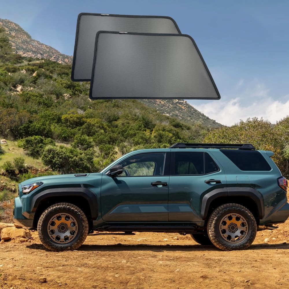 FEISHILINIYA Magnetic Car Rear Window Sunshades for Toyota for 4RUNNER 2011-2021 with for Passenger Side Window Curtain Sun Shades Privacy Visor for 4Runner Accessories (1 Set/ 2PCS)