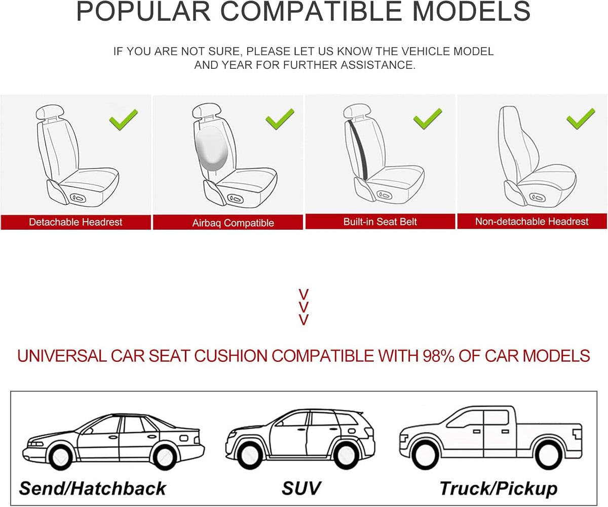 bopuovre car seat cover for luxury & comfort, front angle view