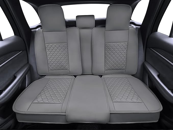 Elantrip Car Seat Cover Full Set Leather Car Seat Protector Universal fit - Image 4